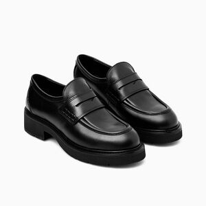 COS Chunky Leather Penny Loafers, 38